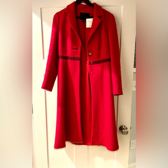 Prada Jackets & Blazers - Authentic Prada Red Long Winter Dress Coat - Medium